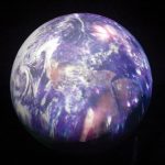 Screen Goo coated Earth Ball with projection
