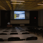Screen Goo Rear Projection at New York's Albany University - powered by 2000 lumen XGA projector!
