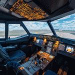 Airbus A-320 flight simulator using Screen Goo High Contrast by Aircraft Simulation Technology