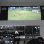 Screen Goo screen in Cafeteria in Athens, Greece