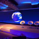 Screen Goo Rear Projection coating sprayed from inside 2 meter hemisphere