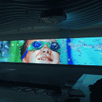 Screen Goo High Contrast coating at Audio One Edge Blending Screen at Fairview Mall in Toronto, ON, Canada
