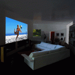 Screen Goo straight on the wall at a home theater somewhere in Paris, France - C'est Magnifique!