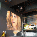 Screen Goo in Bar in Moscow, Russia